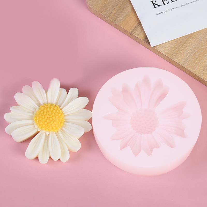 Soap Making Home - DIY Candle Silicone Mold Daisy Chamomile