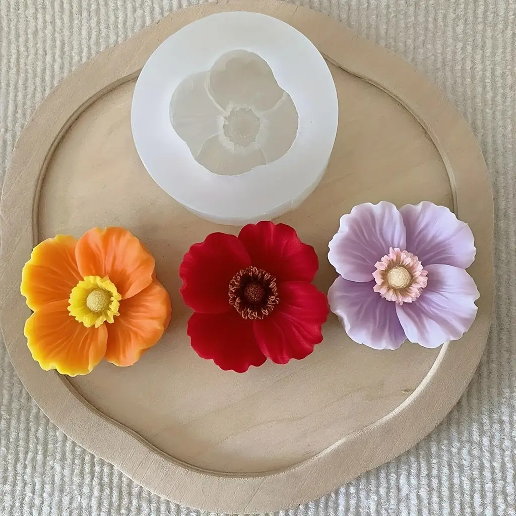 Flower Silicone Candle Mold, C - đánh giá và giá Soap Making Home
