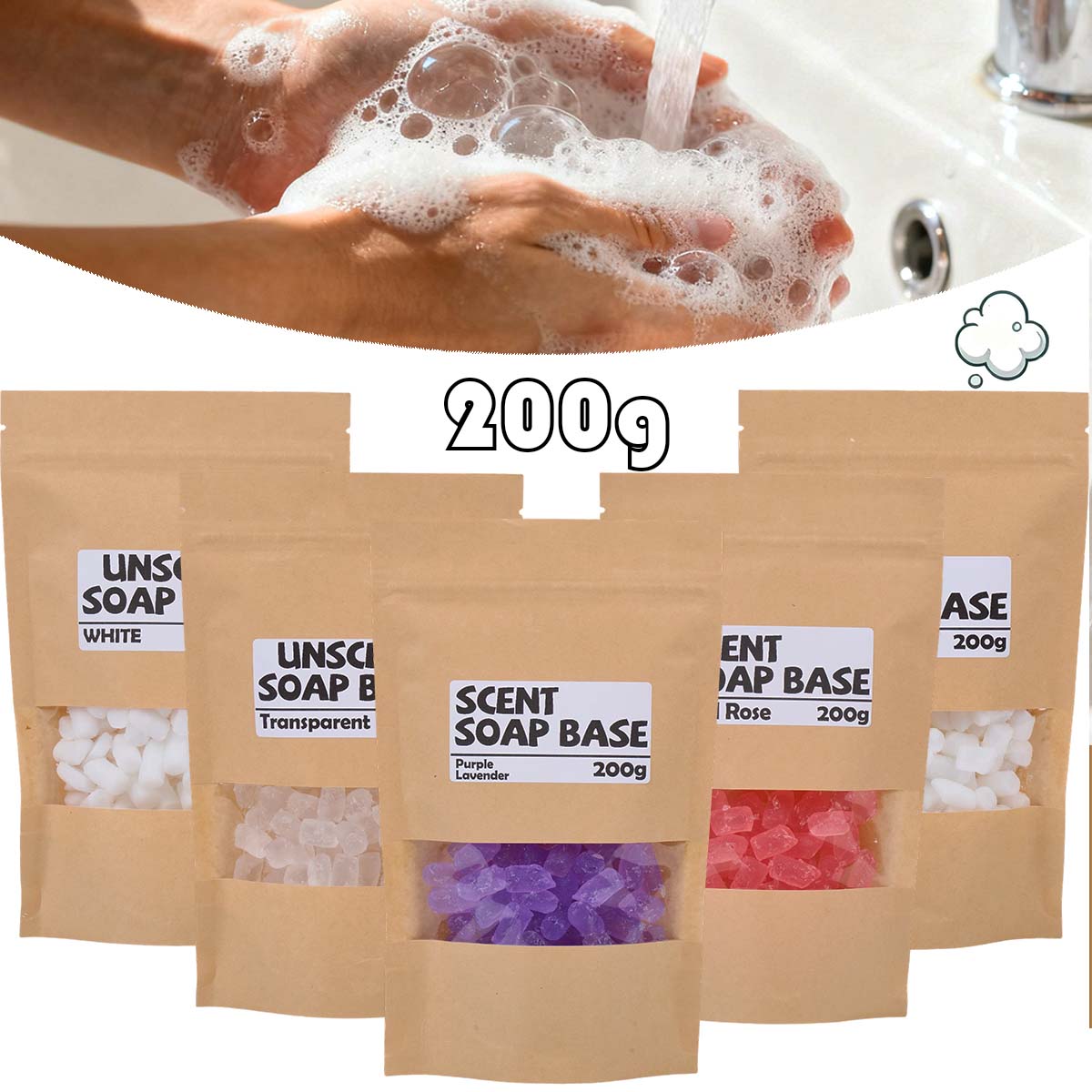 200g Scented Soap Base Glyceri - đánh giá và giá Soap Making Supplies Wholesale