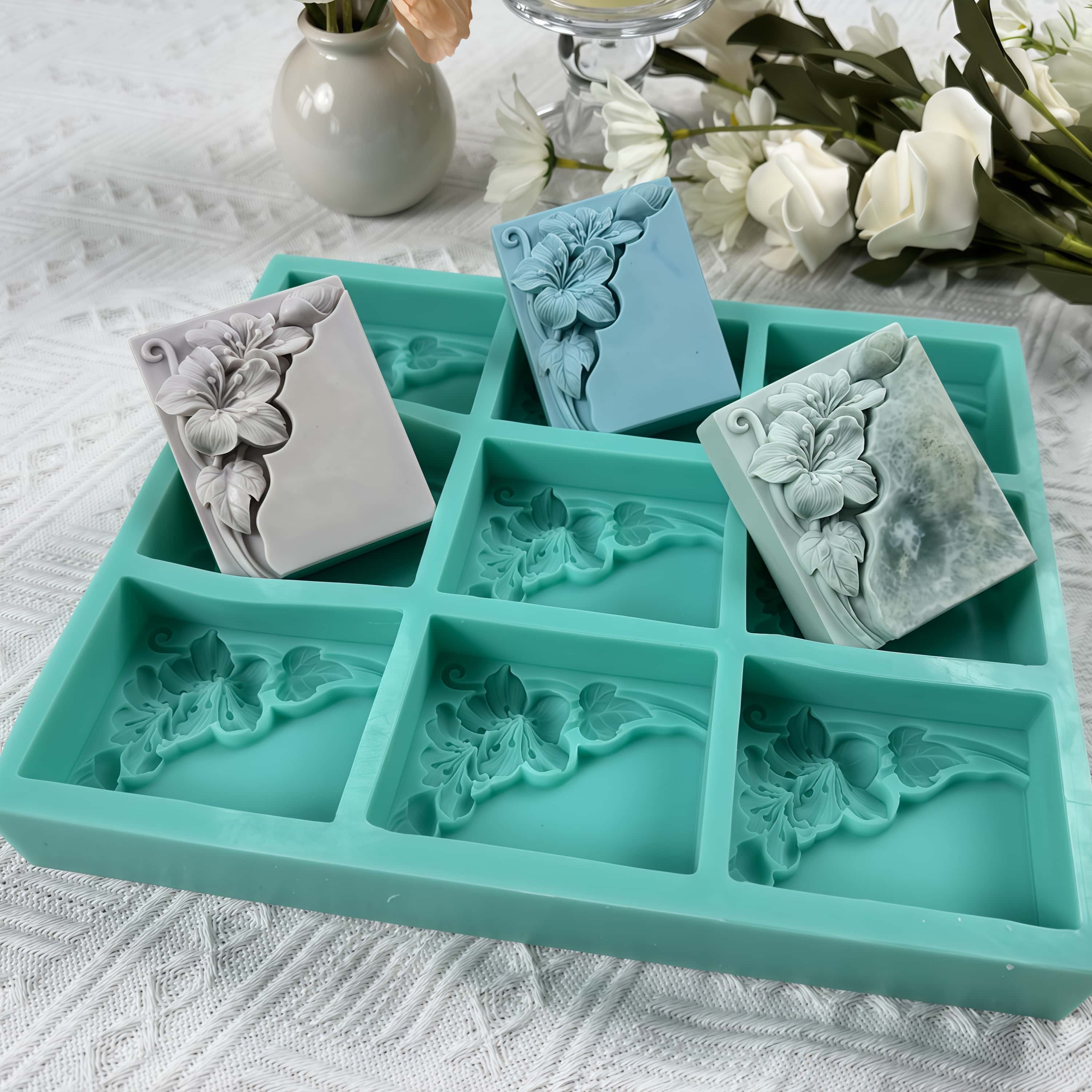 9 Cavities Tung Flower Soap Mo - đánh giá và giá Soap Making Books