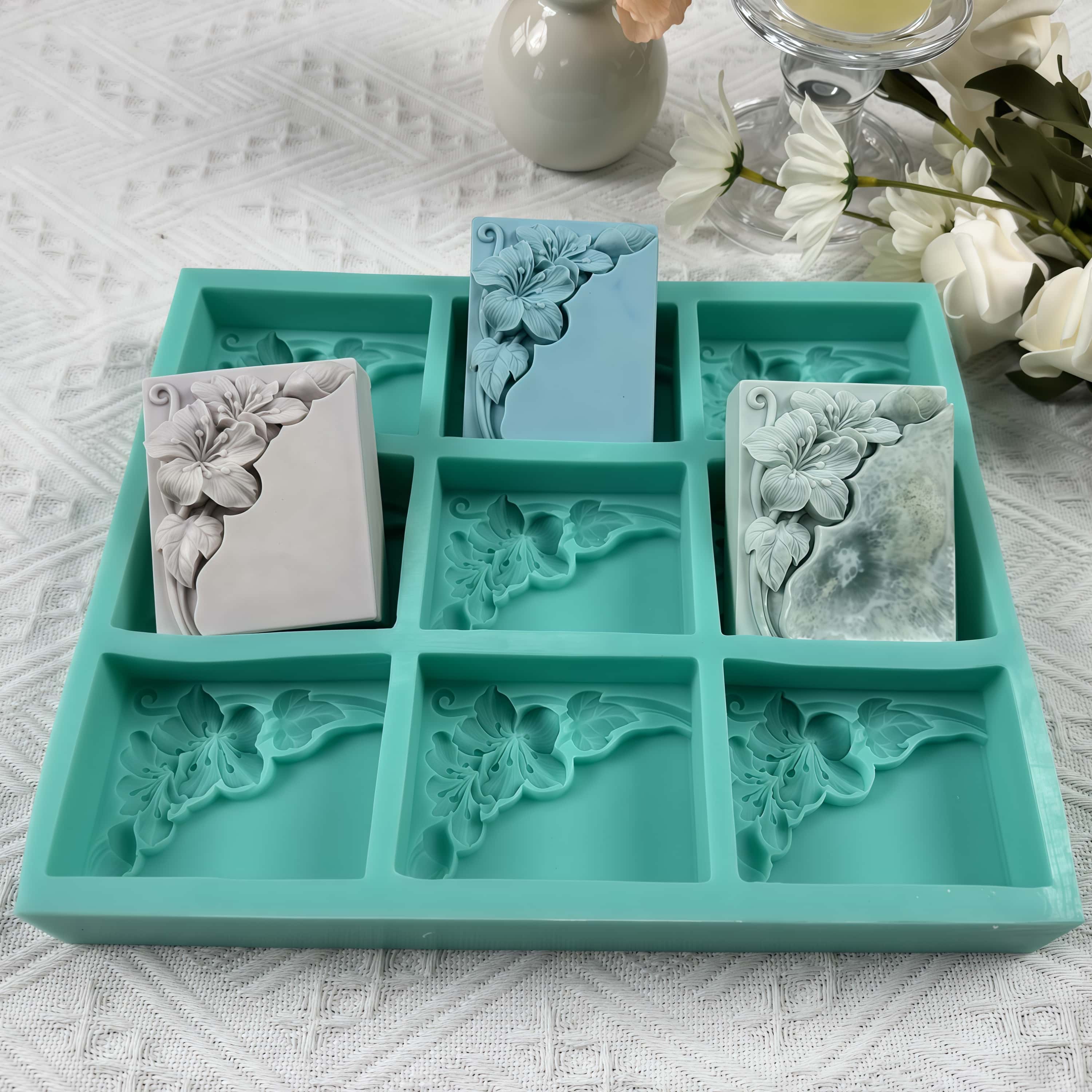 9 Cavities Tung Flower Soap Mo - đánh giá và giá Soap Making Books