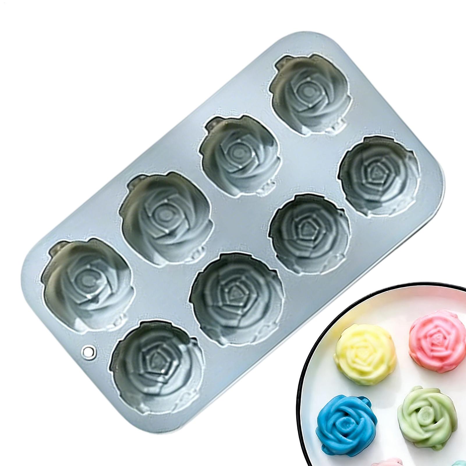 8 Holes Rose Flower Silicone M - đánh giá và giá Soap Making Home