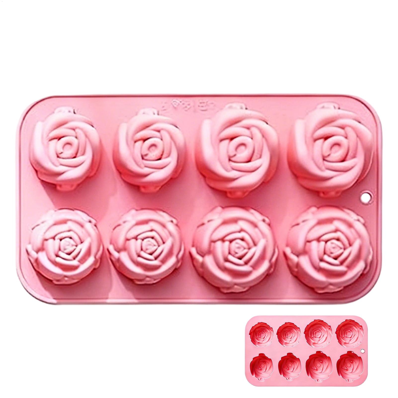 8 Holes Rose Flower Silicone M - đánh giá và giá Soap Making Home
